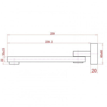 Black Bath/Basin Wall Spout