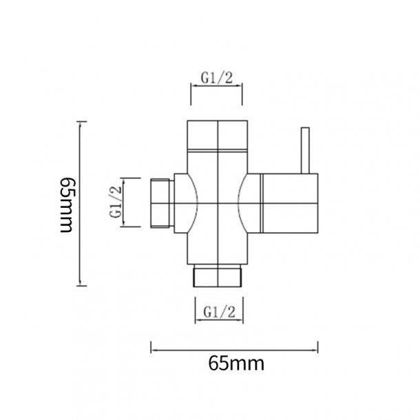 Brass Black Toilet Bidet Spray Diverter