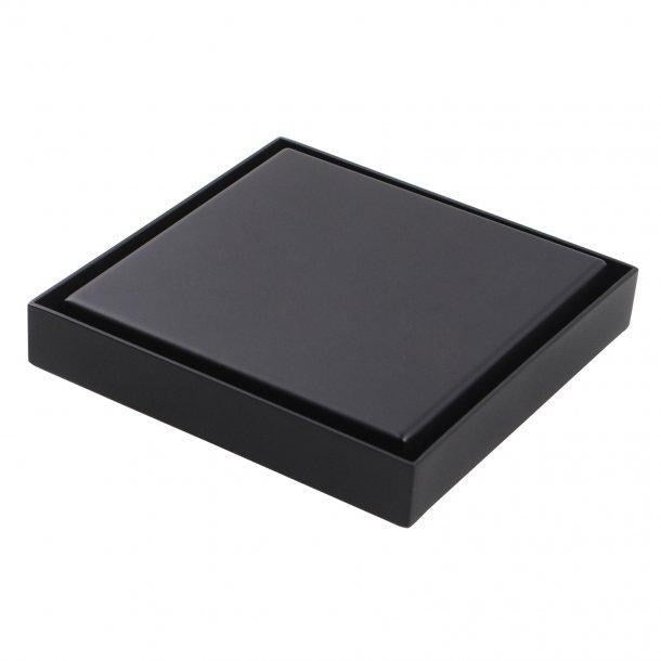 Black Shower Grate Floor Waste Drain Smart Insert Tile 120*120mm