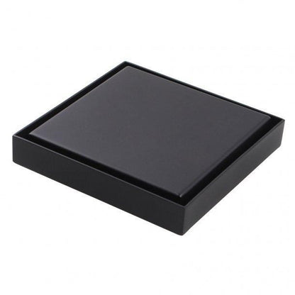 Black Shower Grate Floor Waste Drain Smart Insert Tile 120*120mm