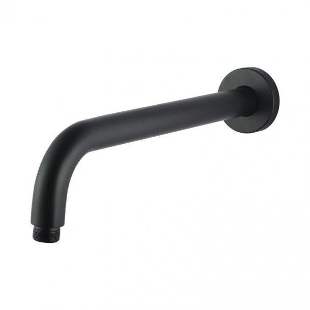 400mm Black Round  Wall Straight Shower Arm