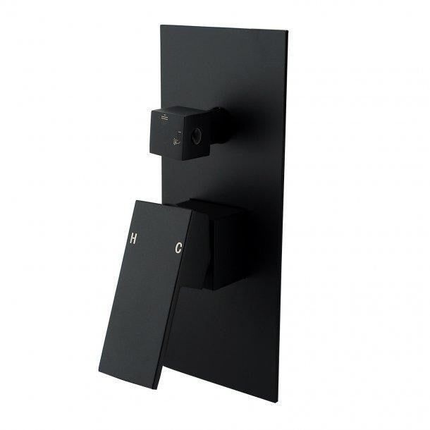 Black Shower Bath Mixer Diverter Long Cover