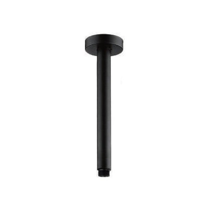 Round Black Ceiling Shower Arm 400mm