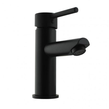 Round Matt Black Basin Mixer