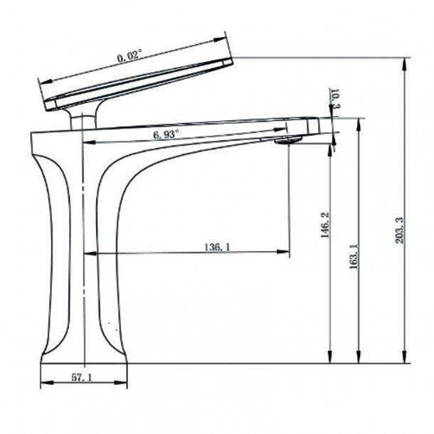 Square Black Basin Mixer