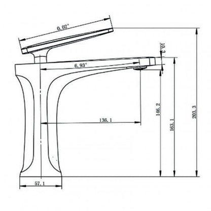 Square Black Basin Mixer