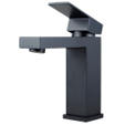 Square Black Basin Mixer Tap