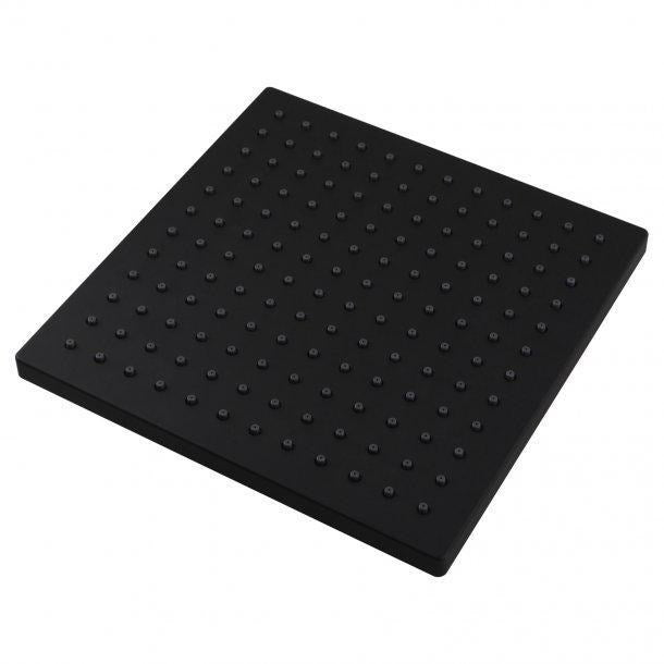 10" Square Black Rainfall Shower Head (Plastic)
