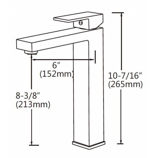 Black Tall Basin Mixer