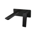Square Black Wall Mixer with Spout