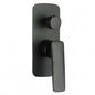 Square Black Wall Mixer With Diverter