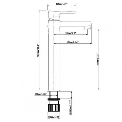 Black Tall Basin Mixer