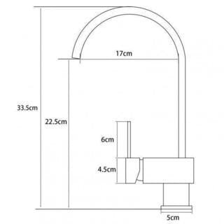 Black Round Kitchen Sink Mixer Tap