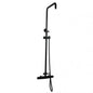 Round Black Shower Station without Shower Head and Handheld Shower