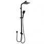 8'' Square Matte Black Shower Station Top/Bottom Inlet