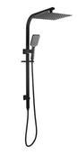 10'' Square Matte Black Shower Station Top Water Inlet