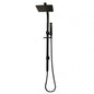 8'' Square Matte Black Shower Station Top Water Inlet