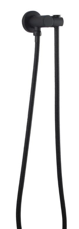 Round Black Hand Shower Rail without Handheld Shower