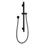 Square Black Wall Mounted Sliding Rail with Water Hose & Wall Connector Only
