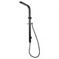 Black Square Shower Station without Shower Head and Handheld Shower(Wide Rail)