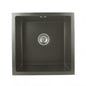 1.2mm Dark Grey Stainless Steel Handmade Single Bowl TopUndermount KitchenLaundry Sink 440*440*205mm