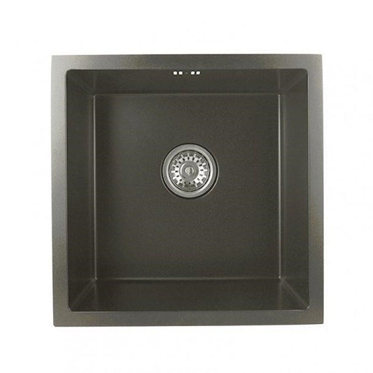 1.2mm Dark Grey Stainless Steel Handmade Single Bowl TopUndermount KitchenLaundry Sink 440*440*205mm