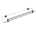 Black Glass Shelf Holder 500mm