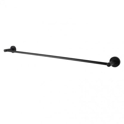 Round Black Single Towel Rack Rail 790mm