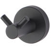 Round Black 304 Stainless Steel Double Wall Hook