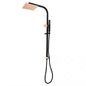 8'' Square Black Rose Gold Shower Station Top Water Inlet