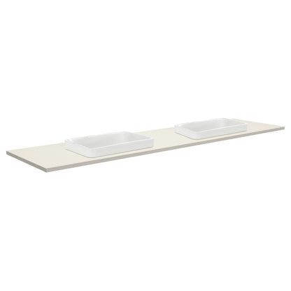 SARAH Semi Inset ROMAN SAND 1800mm Basin Top ONLY Double Bowl NTH