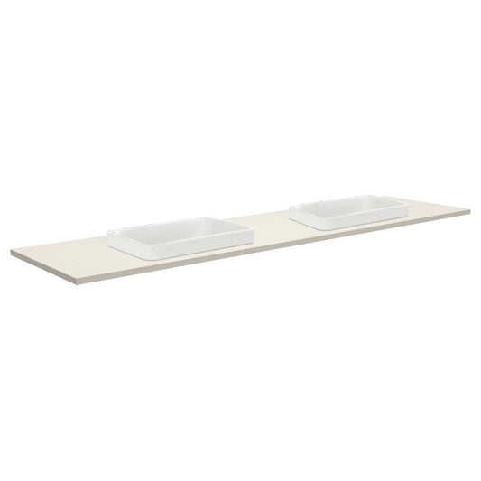 SARAH Semi Inset ROMAN SAND 1800mm Basin Top ONLY Double Bowl NTH