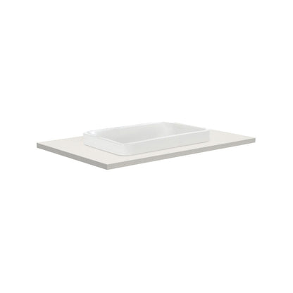 Sarah Roman Sand 750 Semi-Inset Basin-Top, No Tap Hole