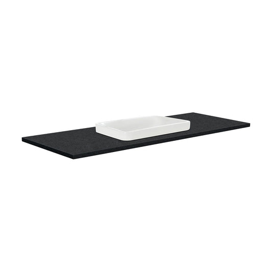 SARAH Semi Inset BLACK SPARKLE 1200mm Basin Top ONLY 1TH