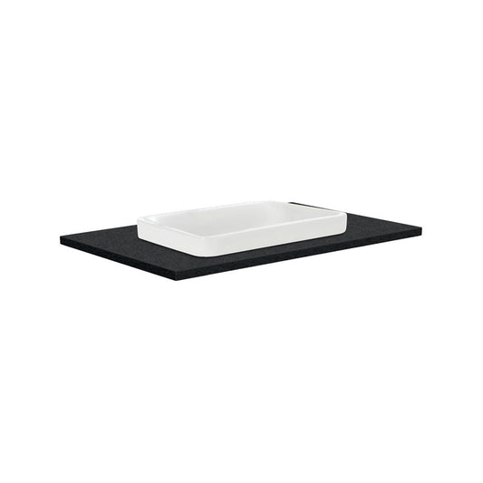 SARAH Semi Inset BLACK SPARKLE 750mm Basin Top ONLY NTH