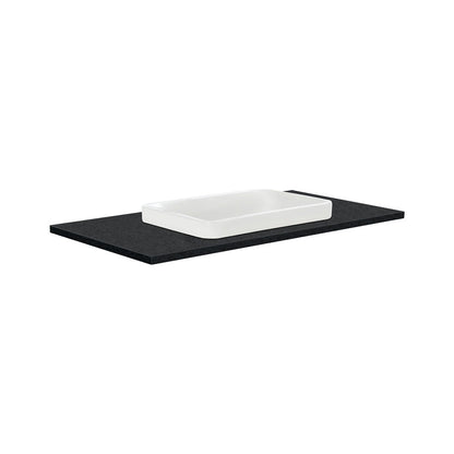 SARAH Semi Inset BLACK SPARKLE 900mm Basin Top ONLY NTH