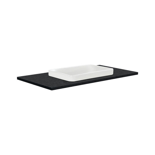 SARAH Semi Inset BLACK SPARKLE 900mm Basin Top ONLY NTH