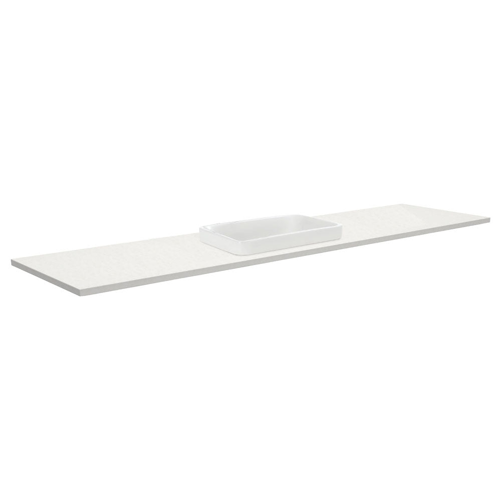 SARAH Semi Inset CRYSTAL PURE 1800mm Basin Top Only Single Bowl NTH