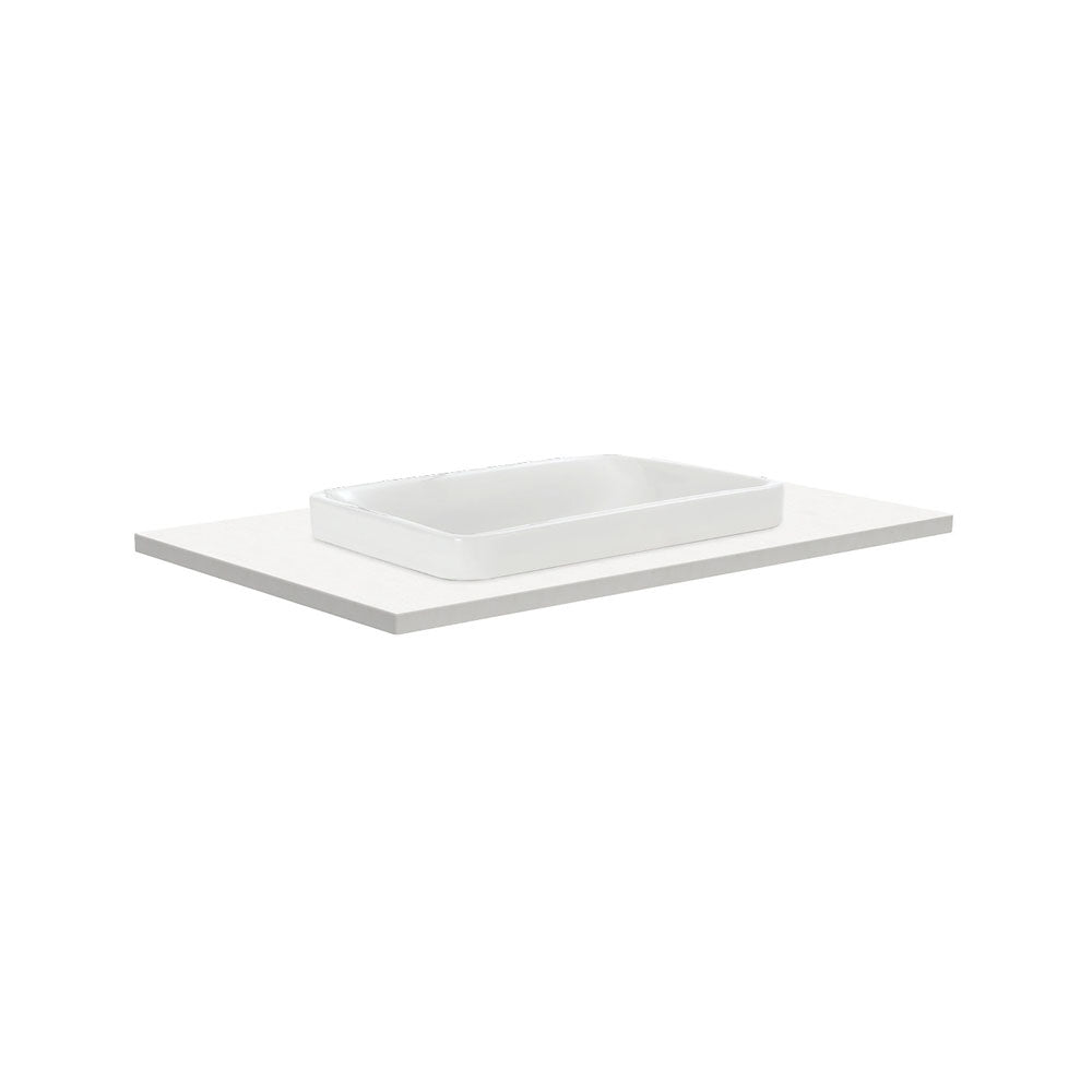 SARAH Semi Inset CRYSTAL PURE 750mm Basin Top ONLY NTH
