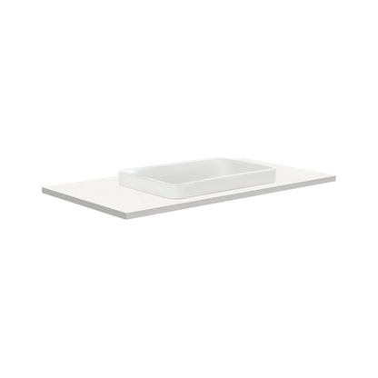 SARAH Semi Inset CRYSTAL PURE 900mm Basin Top Only NTH