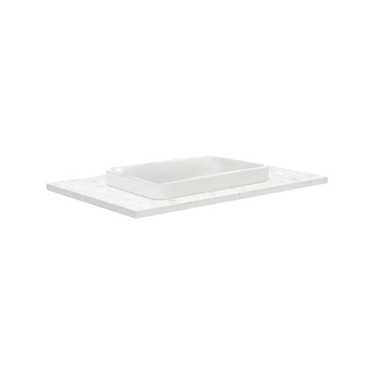 SARAH Semi Inset BIANCO MARBLE 750mm Basin Top Only NTH