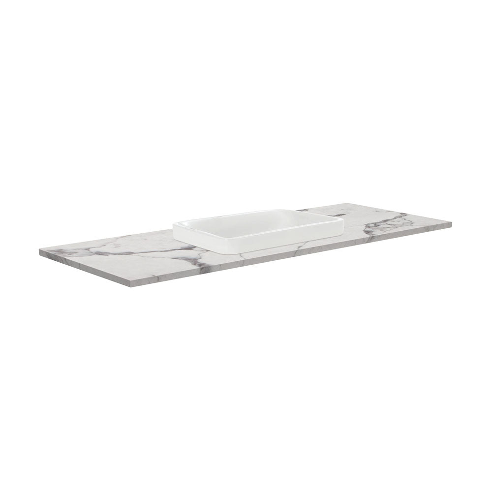 SARAH Semi Inset CALACATTA MARBLE 120mm Basin Top Only NTH