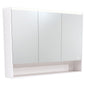 LED Mirror Cabinet 1200 with Display Shelf Gloss White