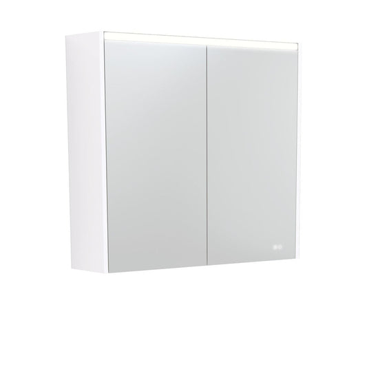 750 LED Mirror Cabinet with Gloss White Side Panels