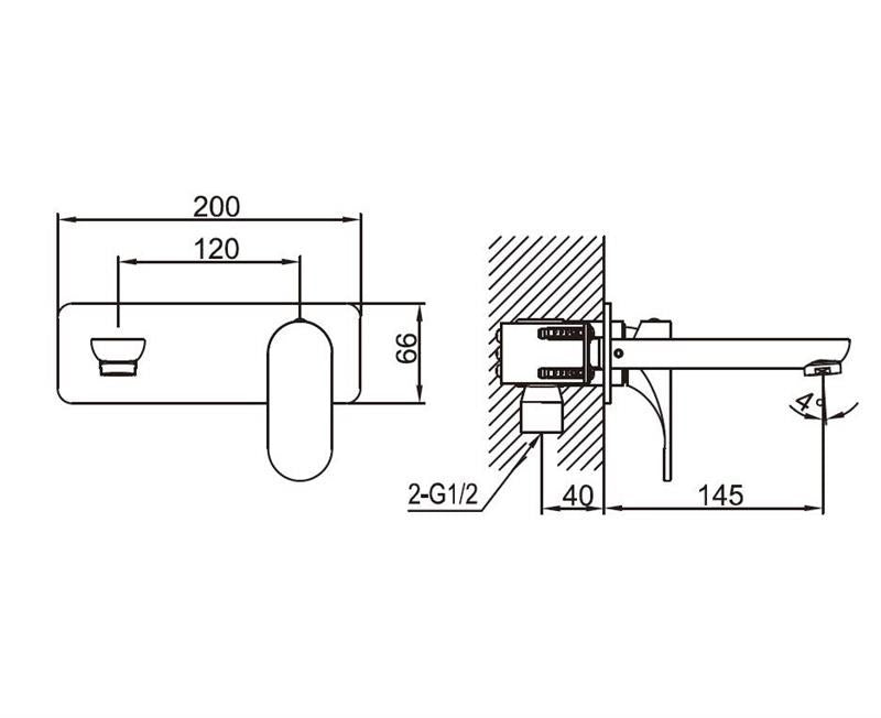 Wall Mixer With Spout