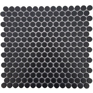 PENNY ROUND MATT BLACK 19MM ON 310X315 SHEET V-NK8300