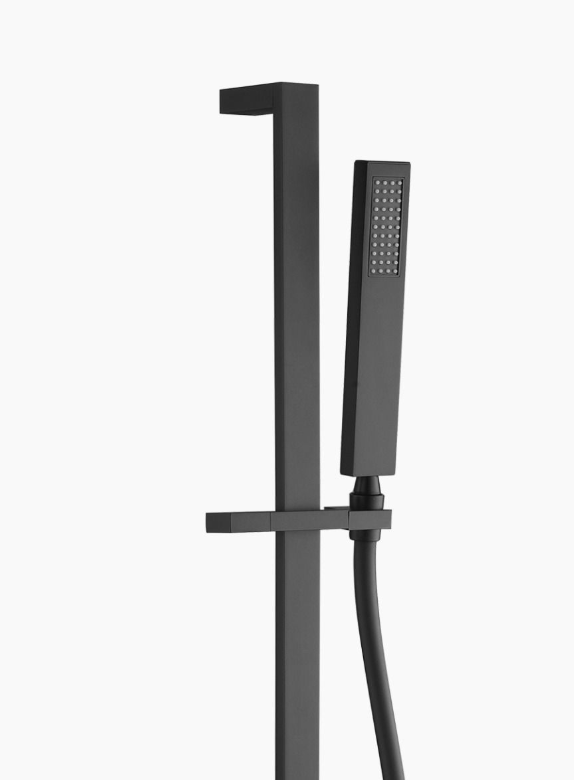 Square Brush Gold Hand held Shower  Rail