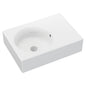 REBA Ceramic Wall Hung Basin Left Hand Bowl with overflow NTH 600x425x168mm