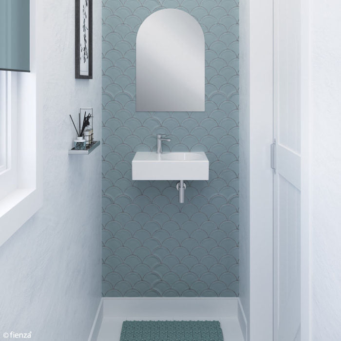 REBA Ceramic Wall Hung Basin Right Hand Bowl with overflow 1TH 600x425x168mm