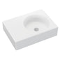 REBA Ceramic Wall Hung Basin Right Hand Bowl with overflow NTH 600x425x168mm